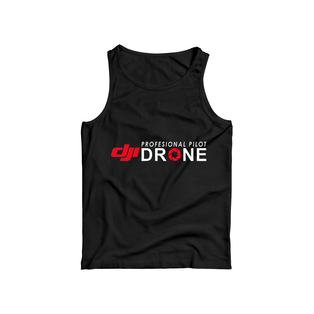 Professional Drone Pilot DJI Logo Graphic T-Shirt | Retro UAS Quadcopter Aviator Blue Tee