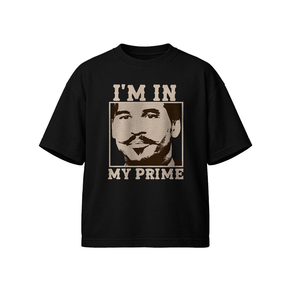 Vintage Tombstone Doc Holliday Graphic T-Shirt | Retro 90s Western Movie I'm In My Prime Brown Tee
