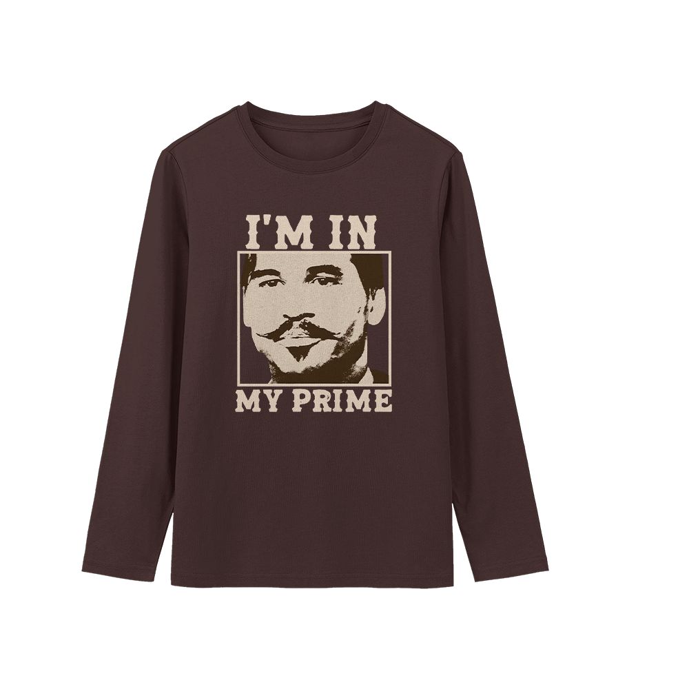 Vintage Tombstone Doc Holliday Graphic T-Shirt | Retro 90s Western Movie I'm In My Prime Brown Tee