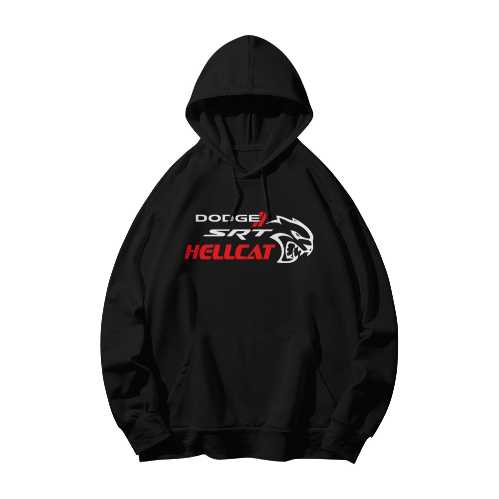 Dodge SRT Hellcat Graphic T-Shirt - Retro Muscle Car Enthusiast Tee - Heavyweight Oversized Streetwear Shirt