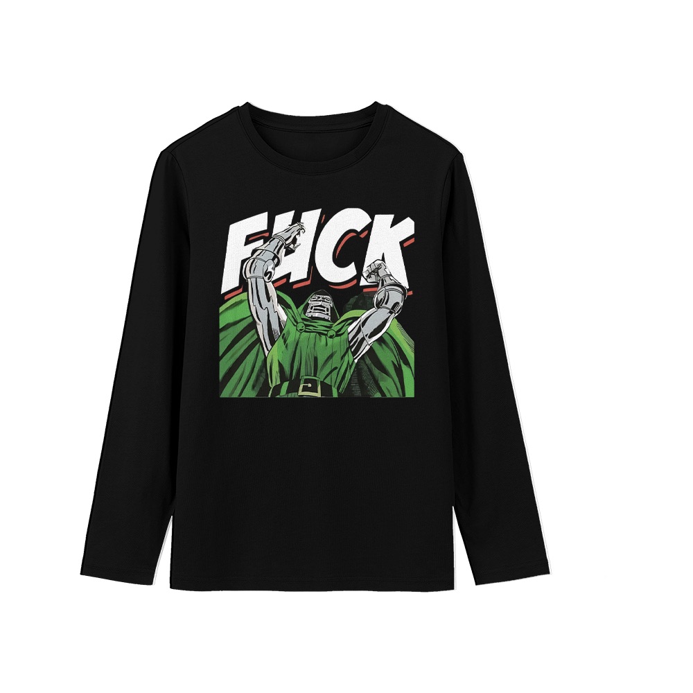 Doctor Doom Comic Graphic T-Shirt - Retro Villain Oversized Tee