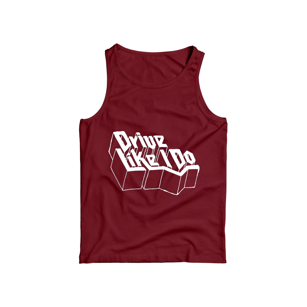 Drive Like I Do Block Logo Graphic T-Shirt - Retro Indie Rock Oversized Tee