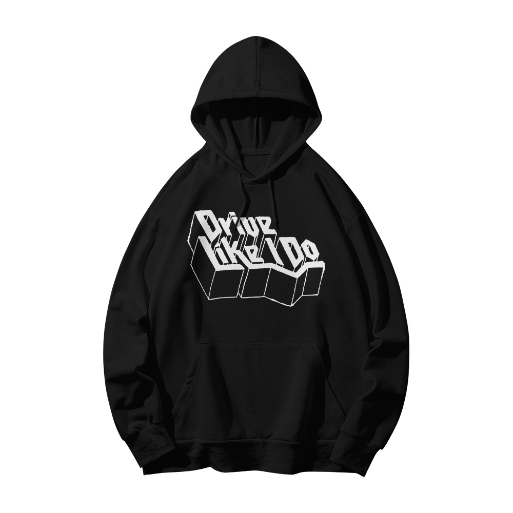 Drive Like I Do Block Logo Graphic T-Shirt - Retro Indie Rock Oversized Tee