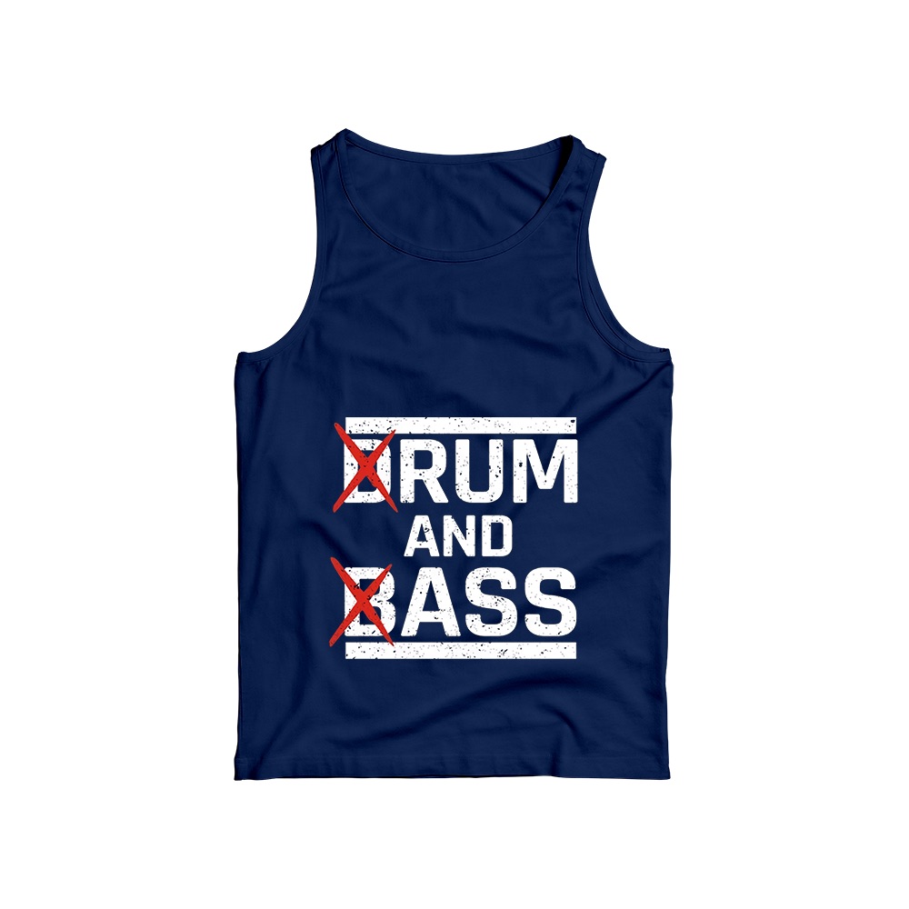 Drum and Bass Crossed Text Graphic T-Shirt - Retro EDM Oversized Tee