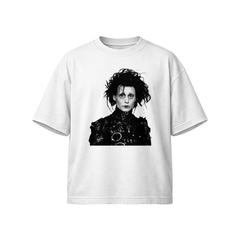 Edward Scissorhands Graphic T-Shirt - Retro Goth Cinema Oversized Tee