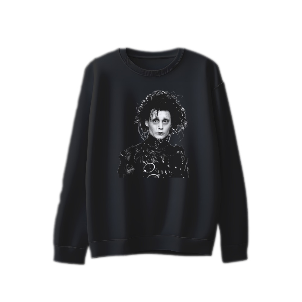 Edward Scissorhands Graphic T-Shirt - Retro Goth Cinema Oversized Tee