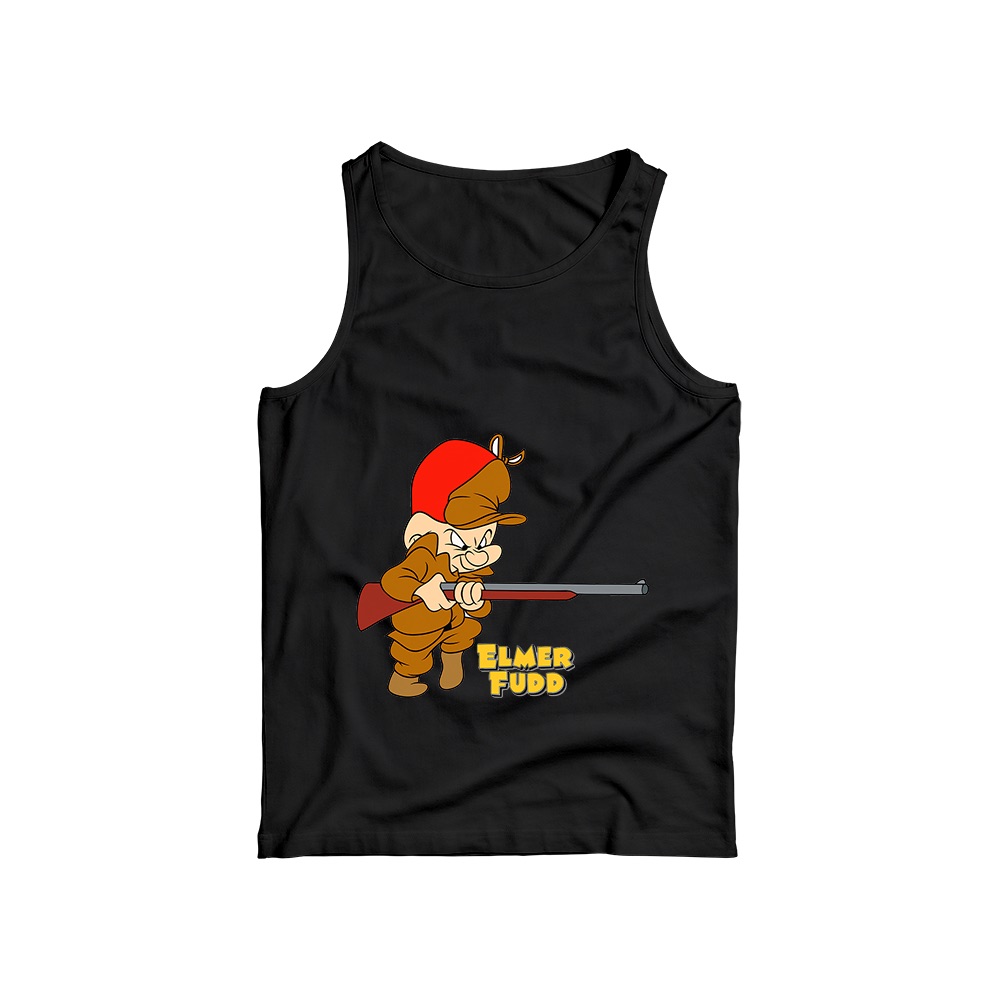 Elmer Fudd Aiming Hunting Rifle Graphic T-Shirt - Retro Cartoon Oversized Tee