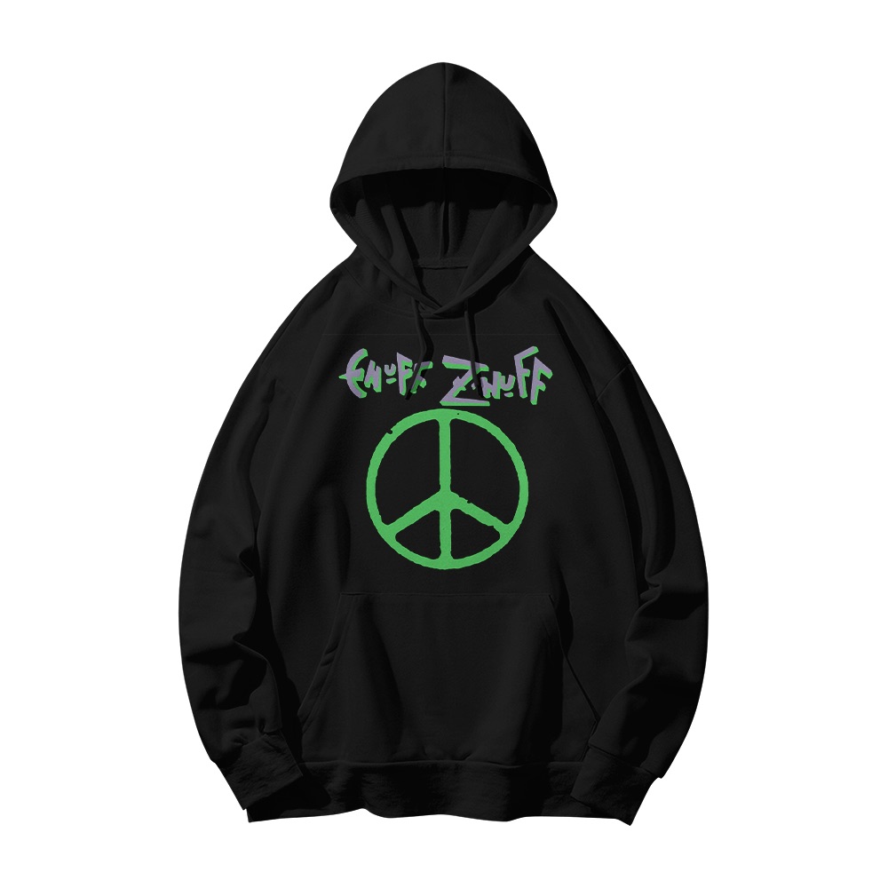 Enuff Z'Nuff Peace Sign Graphic T-Shirt - Retro Glam Rock Oversized Tee