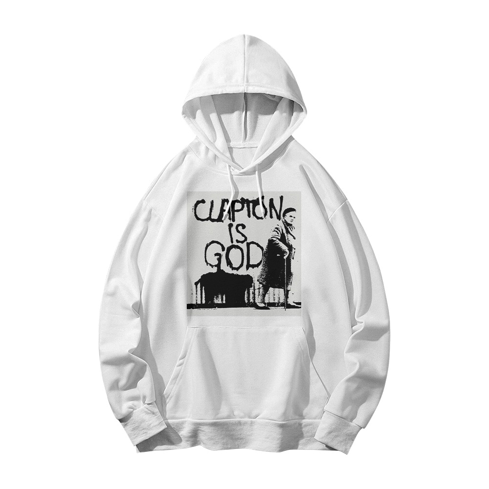 Eric Clapton Clapton Is God Graphic T-Shirt - Retro Blues Rock Oversized Tee