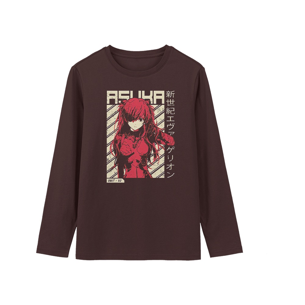 Asuka Langley Neon Genesis Evangelion Graphic T-Shirt - Retro Anime Oversized Tee