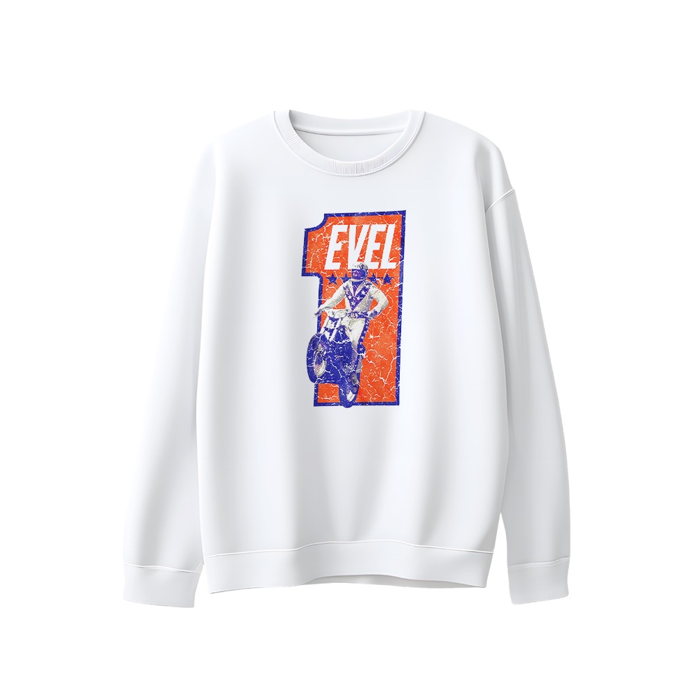 Evel Knievel Star Number 1 Graphic T-Shirt - Retro Daredevil Oversized Tee