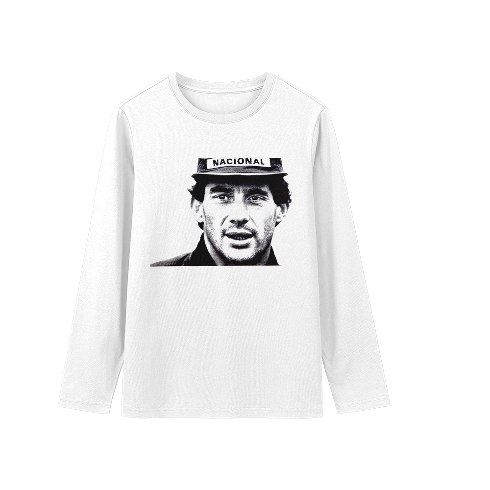Ayrton Senna Nacional Portrait Graphic T-Shirt - Retro F1 Racing Oversized Tee