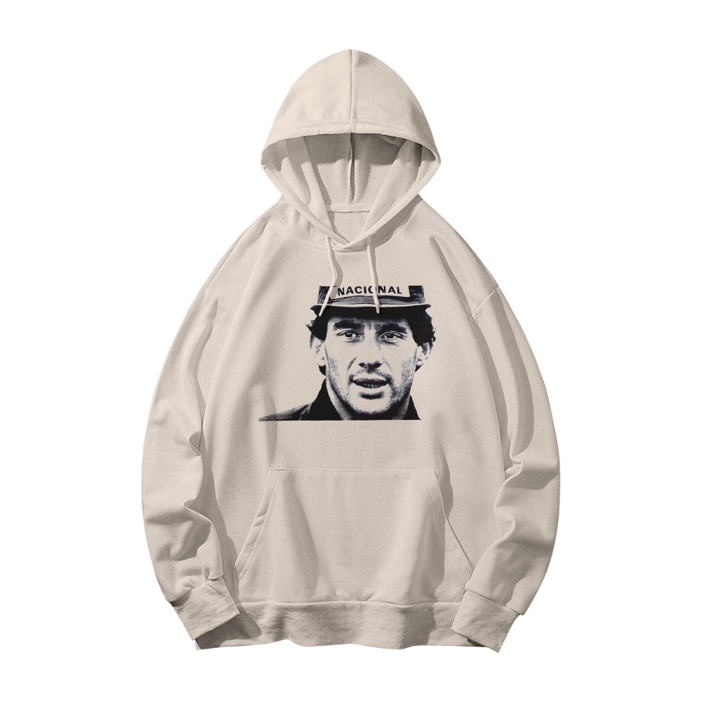 Ayrton Senna Nacional Portrait Graphic T-Shirt - Retro F1 Racing Oversized Tee
