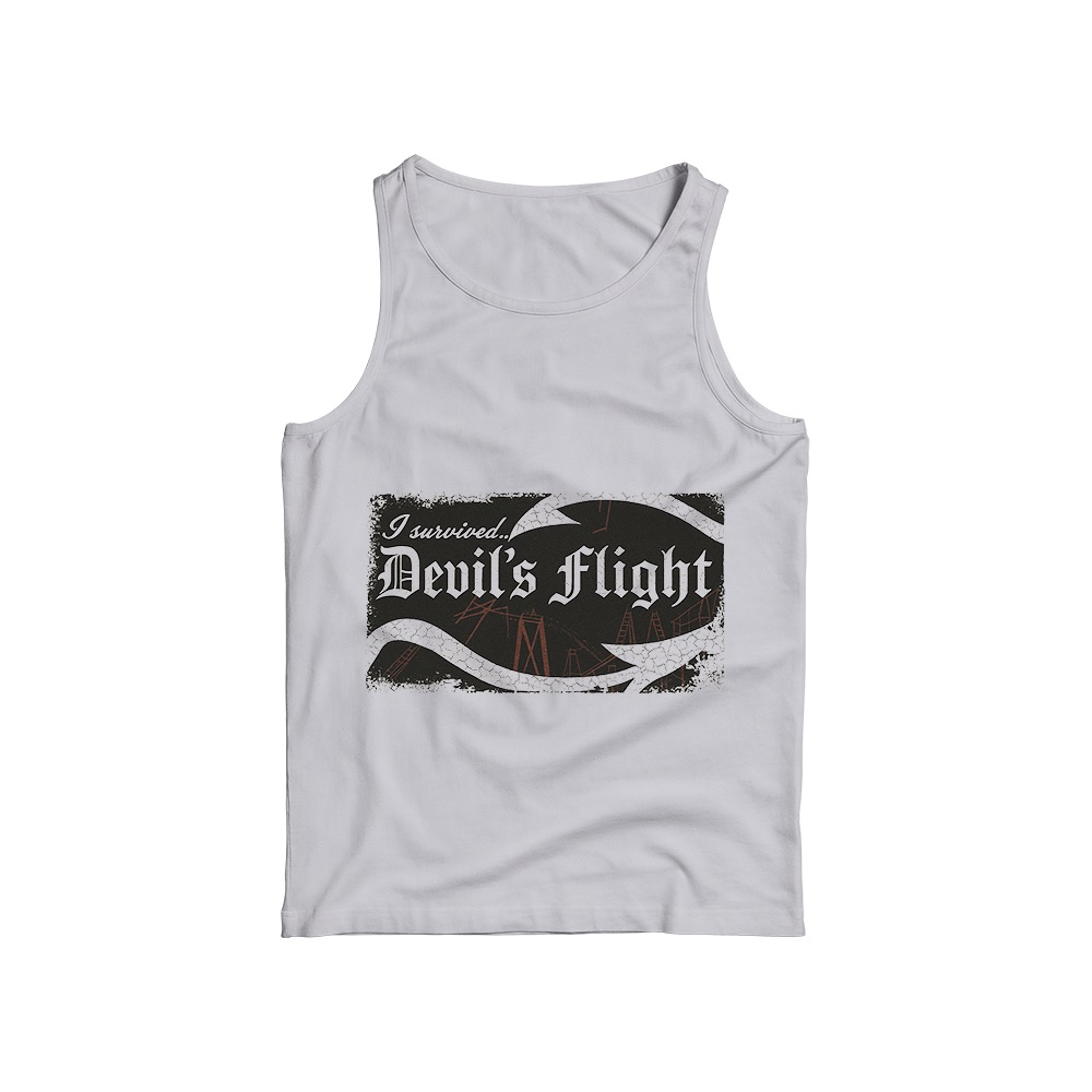 Devil's Flight Roller Coaster Graphic T-Shirt - Retro Theme Park Souvenir Oversized Tee
