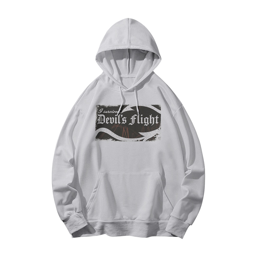 Devil's Flight Roller Coaster Graphic T-Shirt - Retro Theme Park Souvenir Oversized Tee