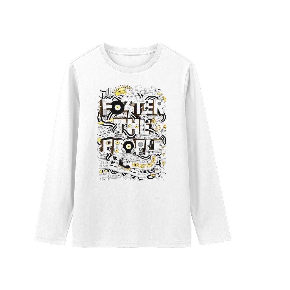 Foster The People Torches Graphic T-Shirt - Retro Indie Pop Oversized Tee