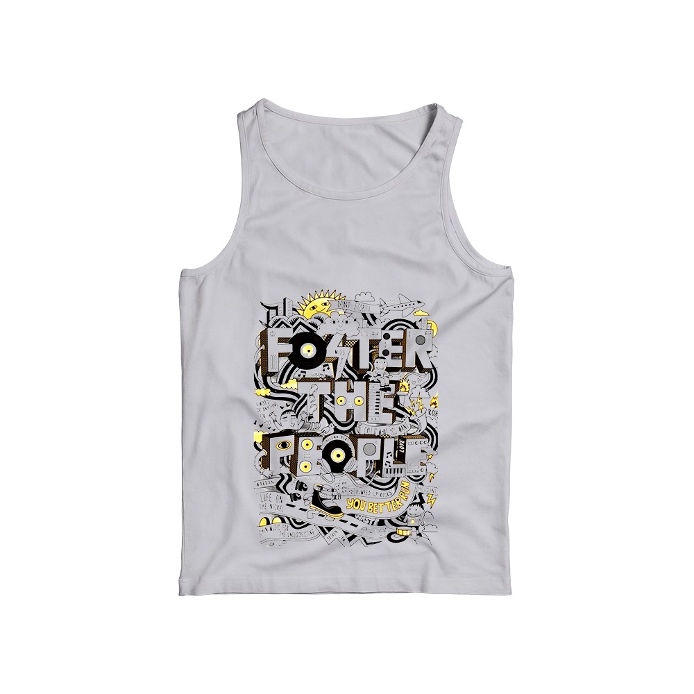 Foster The People Torches Graphic T-Shirt - Retro Indie Pop Oversized Tee