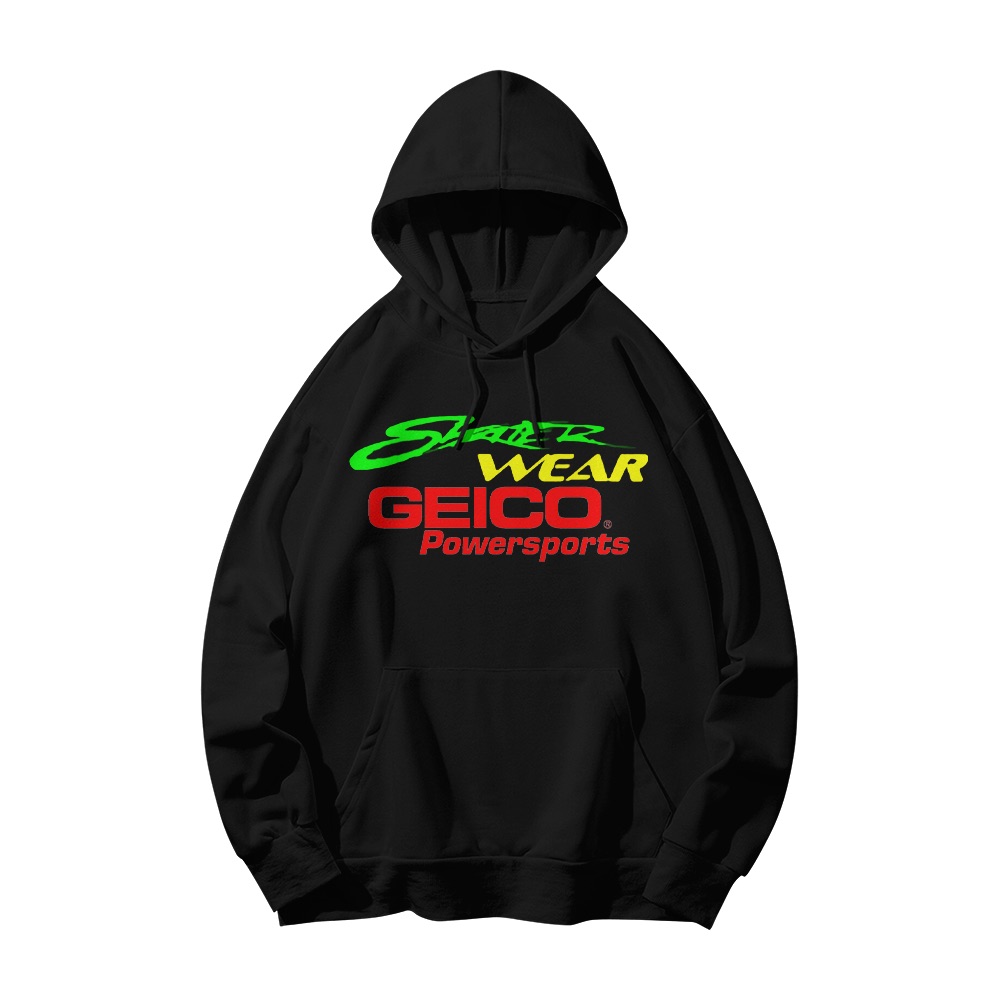 GEICO Powersports Shaver Wear Graphic T-Shirt - Retro Motorsport Oversized Tee