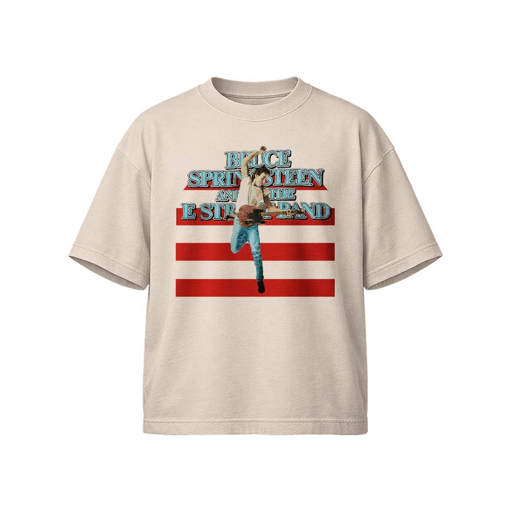 Bruce Springsteen and The E Street Band Graphic T-Shirt - Retro Heartlands Rock Oversized Tee