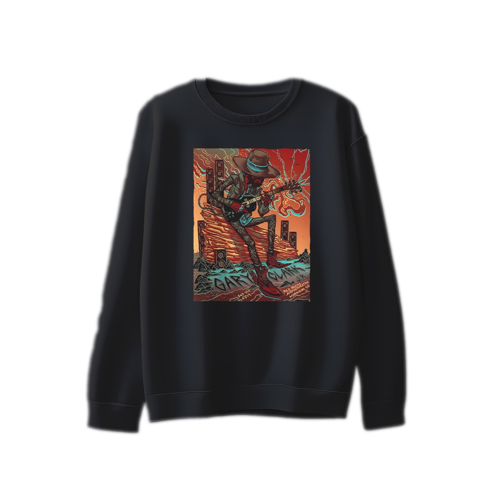 Gary Clark Jr. Red Rocks Concert Graphic T-Shirt - Retro Blues Rock Oversized Tee