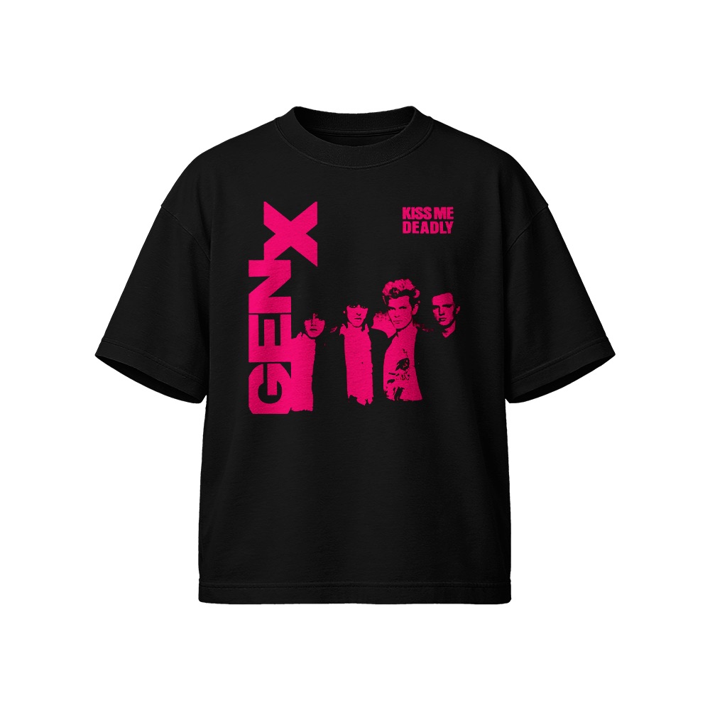Generation X Kiss Me Deadly Graphic T-Shirt - Retro Punk Rock Oversized Tee