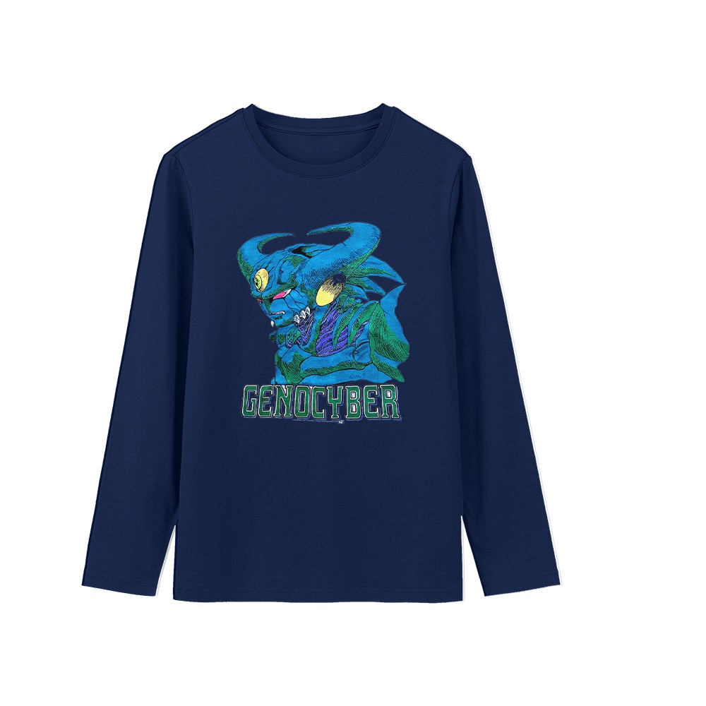 Genocyber Cyberpunk Anime Graphic T-Shirt - Retro Mecha Sci-Fi Oversized Tee