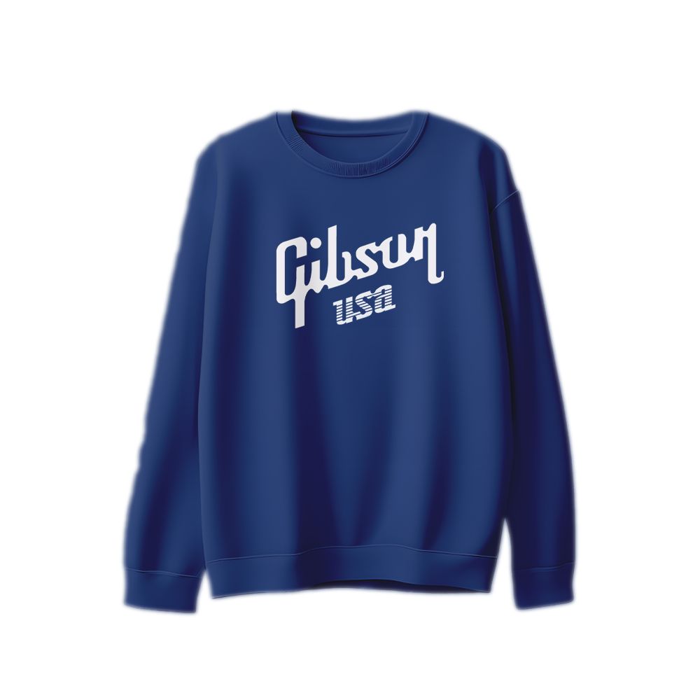 Gibson USA Vintage Graphic T-Shirt - Classic Rock Guitar Black Oversized Tee