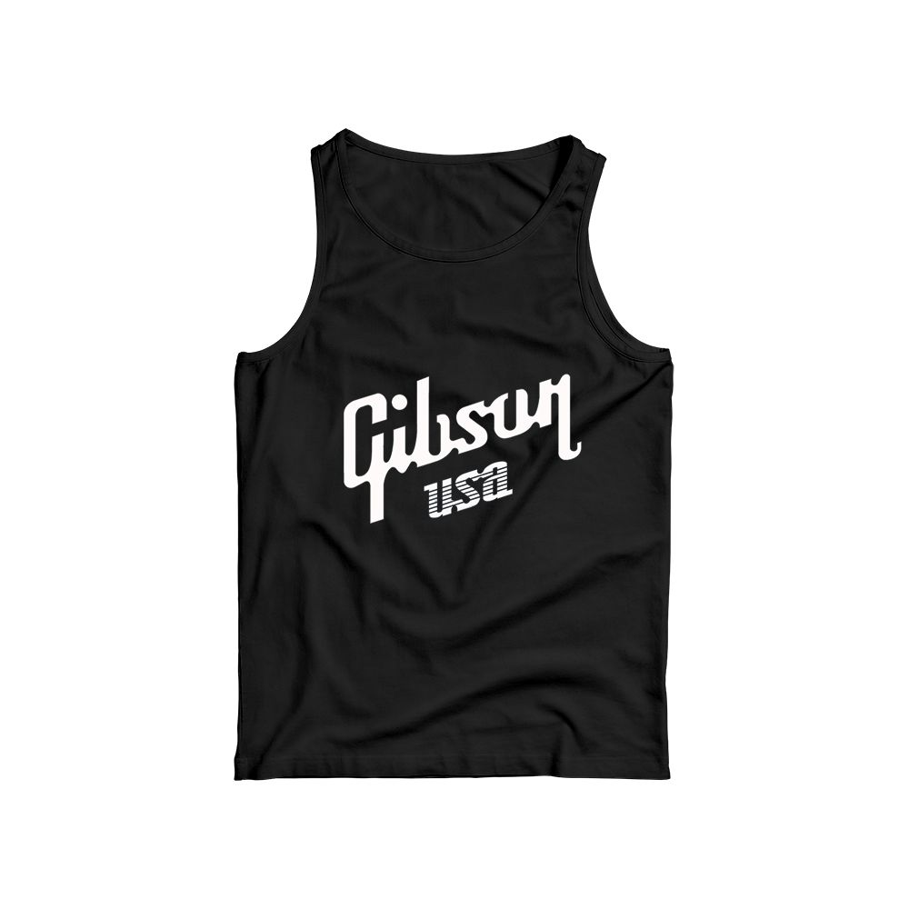 Gibson USA Vintage Graphic T-Shirt - Classic Rock Guitar Black Oversized Tee