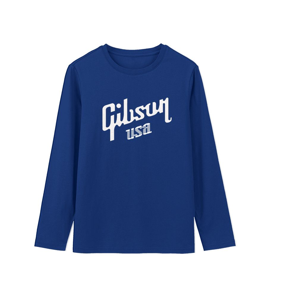 Gibson USA Vintage Graphic T-Shirt - Classic Rock Guitar Black Oversized Tee