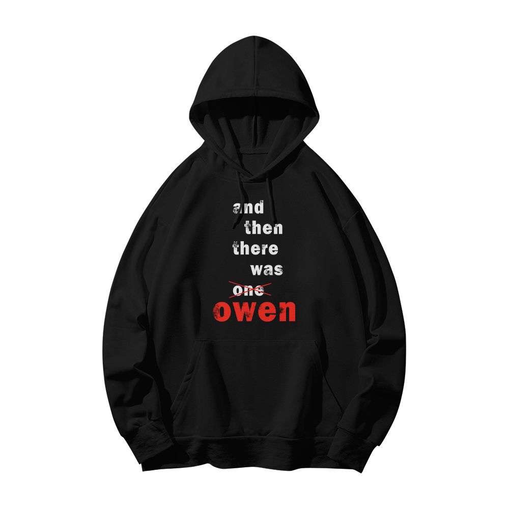 And Then There Was Owen Graphic T-Shirt - Vintage Mystery Navy Blue Oversized Tee
