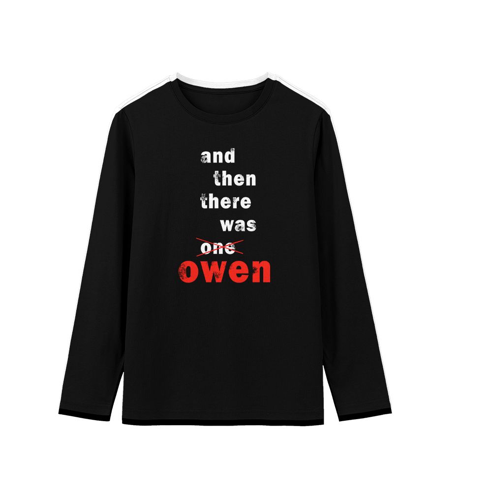 And Then There Was Owen Graphic T-Shirt - Vintage Mystery Navy Blue Oversized Tee