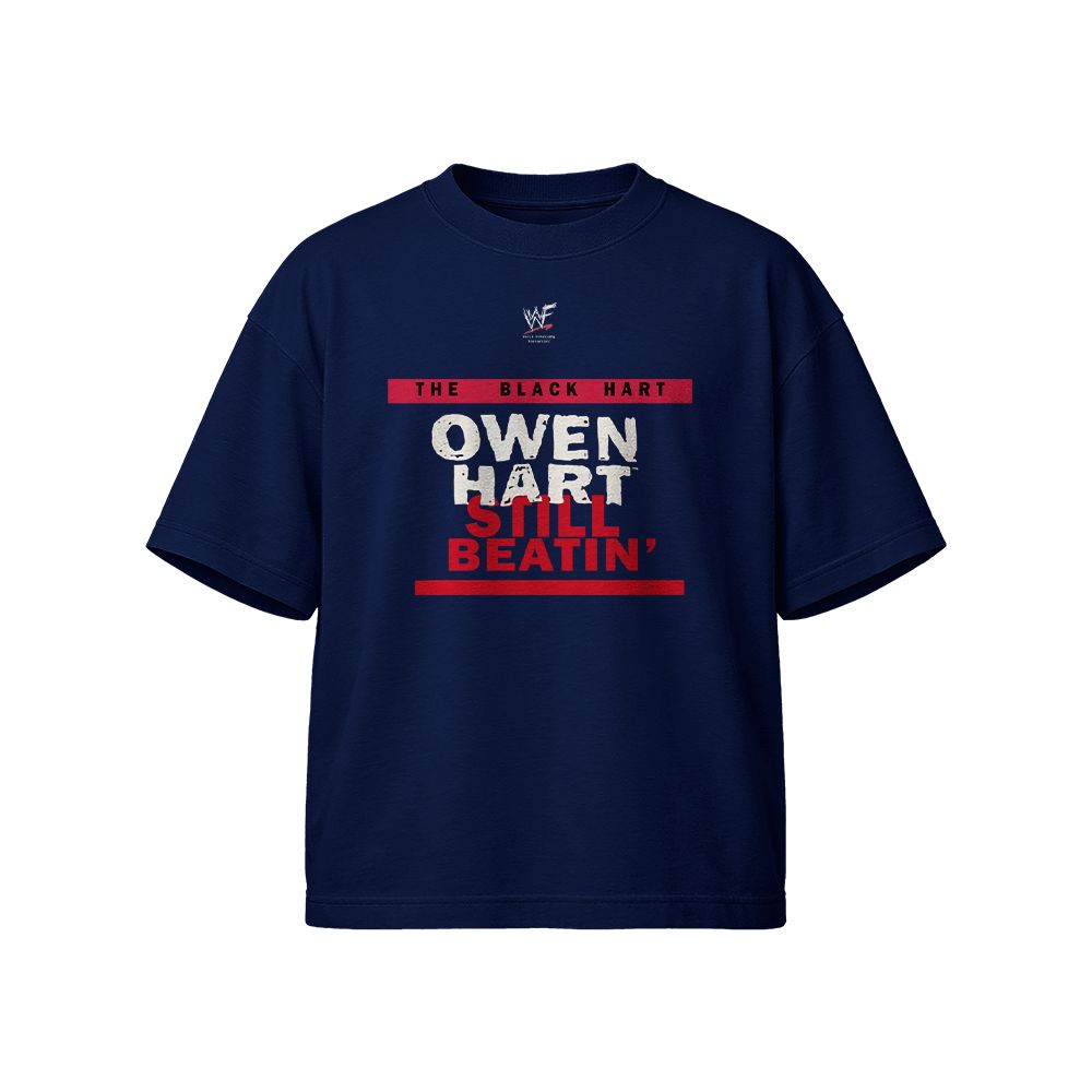 Owen Hart The Black Hart Graphic T-Shirt - Vintage WWF Wrestling  Oversized Tee