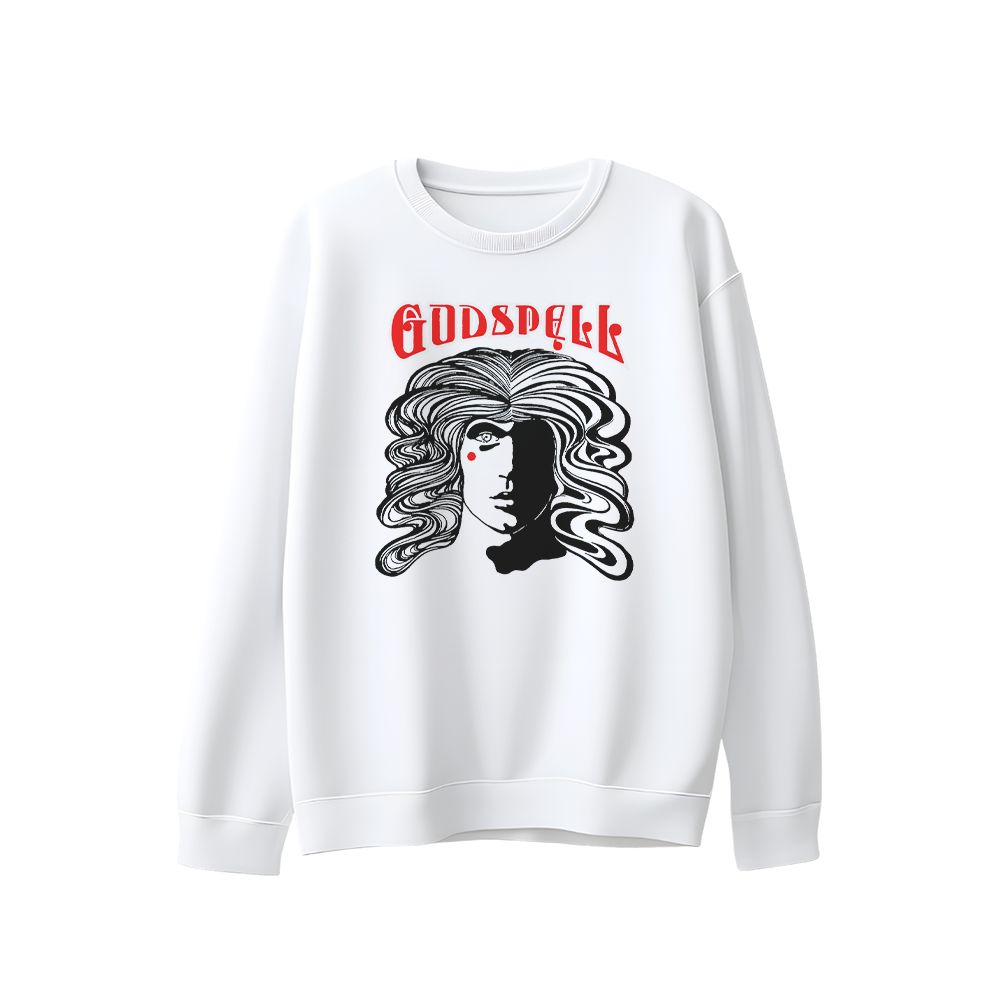 Godspell Musical Retro Graphic T-Shirt - Vintage 1970s Broadway Theatre White Oversized Tee