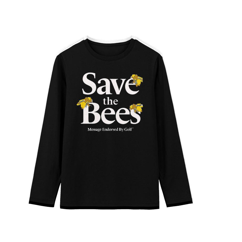 Save The Bees Message Graphic T-Shirt - Vintage Golf Wang Hip Hop Black Oversized Tee
