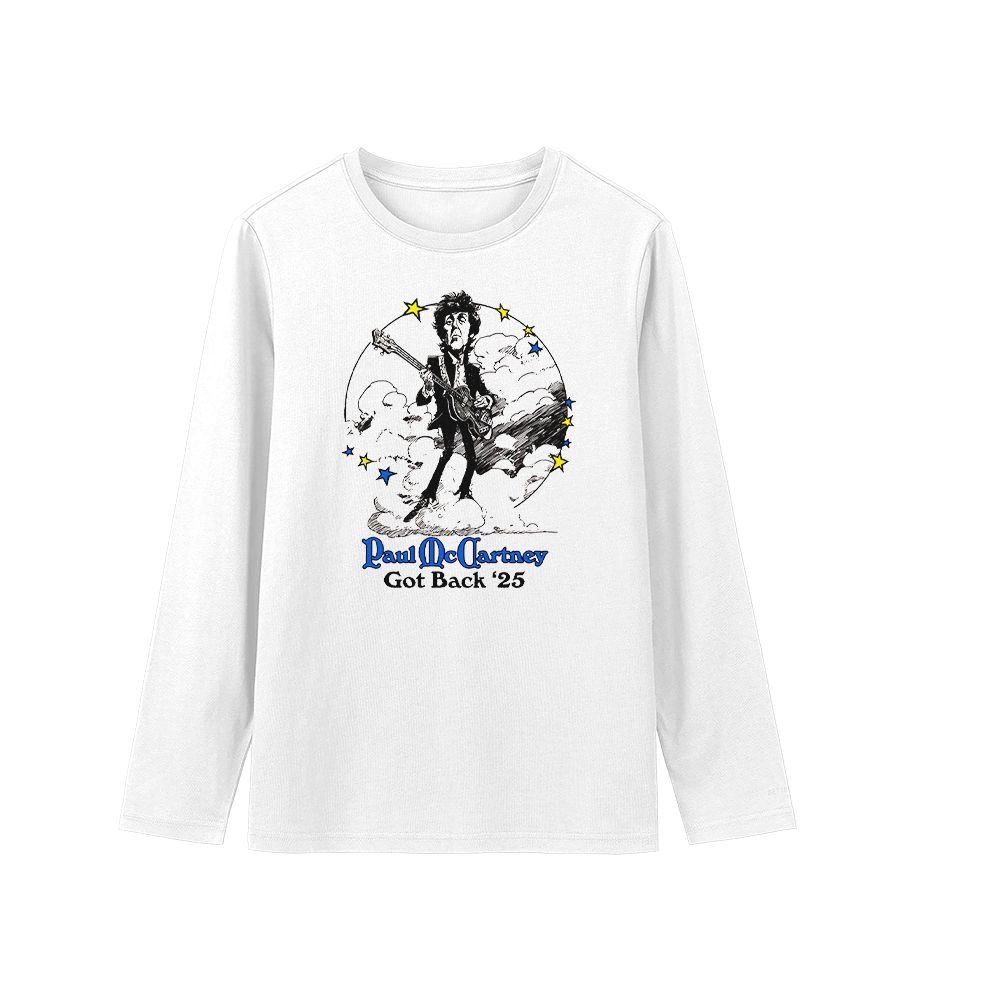 Paul McCartney Got Back Tour Graphic T-Shirt - Vintage Rock Music Concert Beige Oversized Tee
