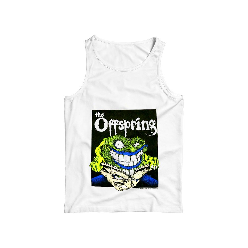 The Offspring Vintage Graphic T-Shirt - 90s Punk Rock Music White Oversized Tee