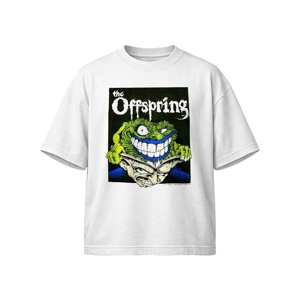 The Offspring Vintage Graphic T-Shirt - 90s Punk Rock Music White Oversized Tee