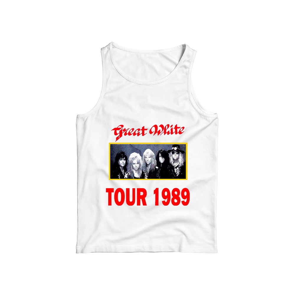 Great White T-Shirt – Vintage 1989 Tour Hard Rock Graphic Tee