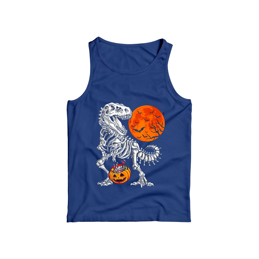 Halloween T-Rex Skeleton T-Shirt – Vintage Dinosaur Trick or Treat Graphic Tee
