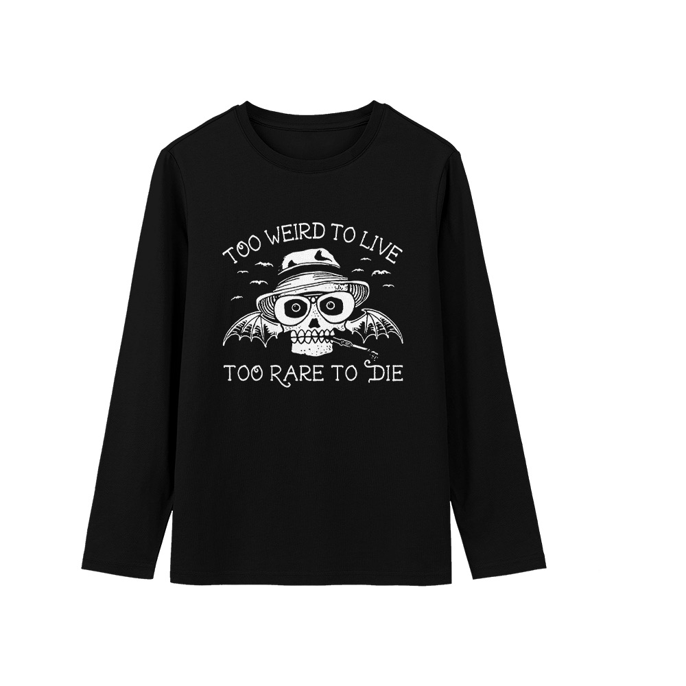 Too Weird To Live T-Shirt – Vintage Gonzo Batwing Skull Graphic Tee