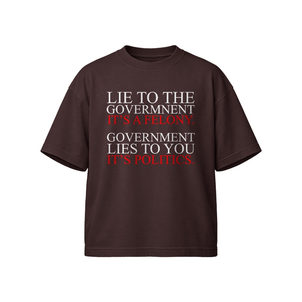Lie To The Government T-Shirt – Vintage Anti Political Humor Statement Tee