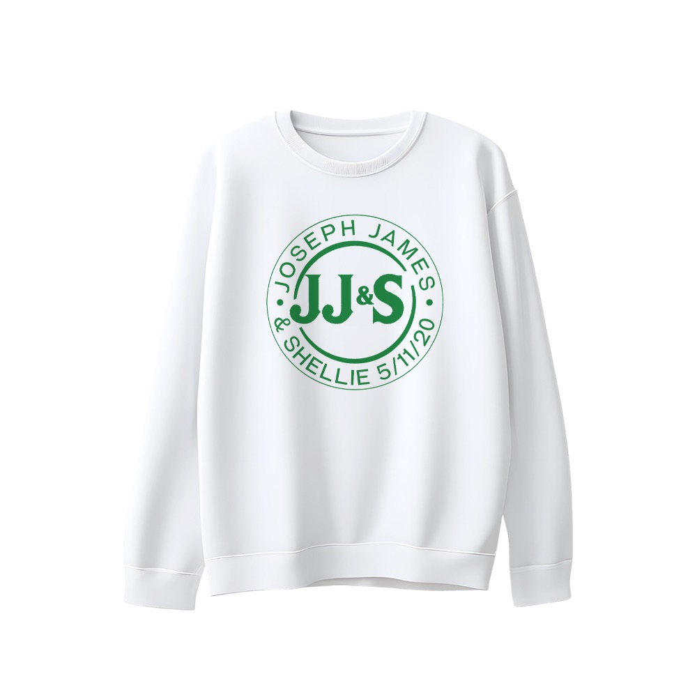 Joseph James & Shellie T-Shirt – Vintage Anniversary Monogram Graphic Tee