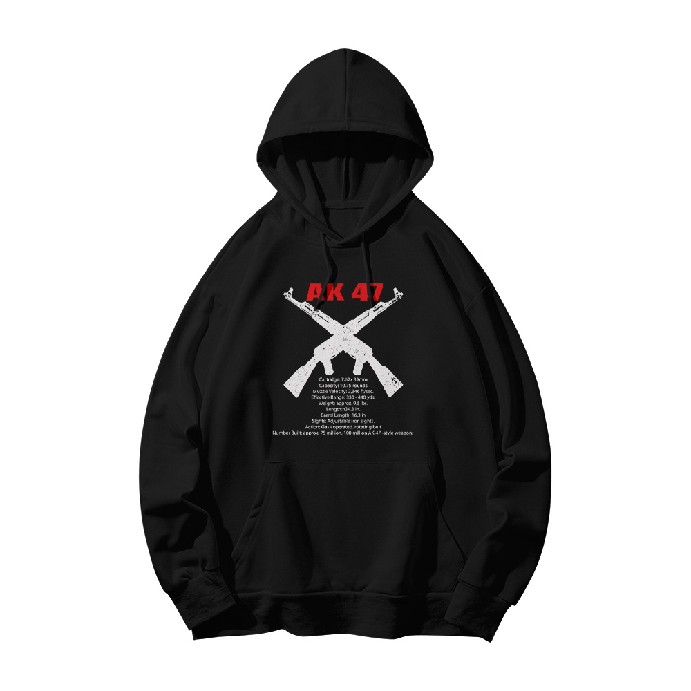 AK 47 T-Shirt – Vintage Rifle Technical Specifications Graphic Tee