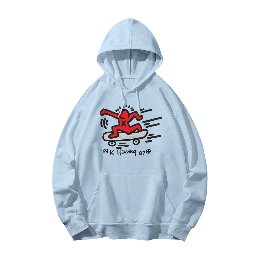 Keith Haring T-Shirt – Vintage 1987 Skateboarder Pop Art Graphic Tee
