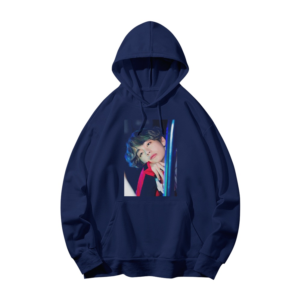BTS V T-Shirt – Vintage Kim Taehyung Blue Hair K-Pop Music Graphic Tee