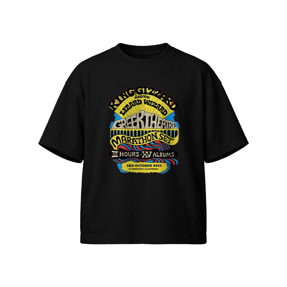 King Gizzard T-Shirt – Vintage Greek Theatre Marathon Set Psych Rock Graphic Tee