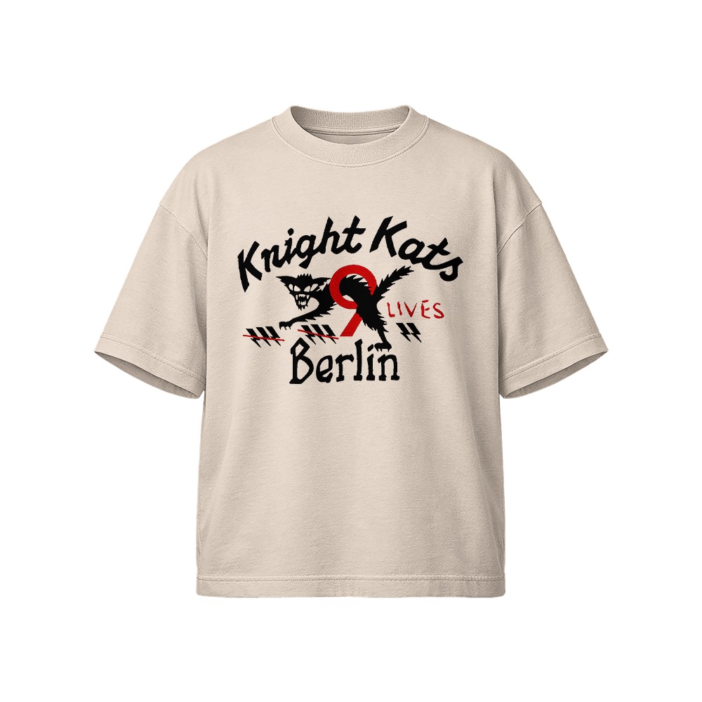 Knight Kats T-Shirt – Vintage Berlin 9 Lives Rockabilly Graphic Tee