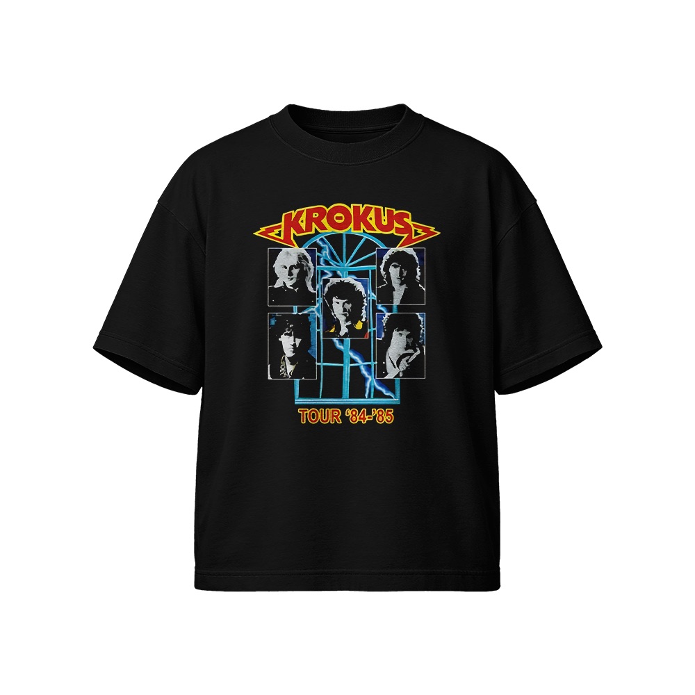 Krokus T-Shirt – Vintage Tour '84-'85 Blitz Hard Rock Graphic Tee