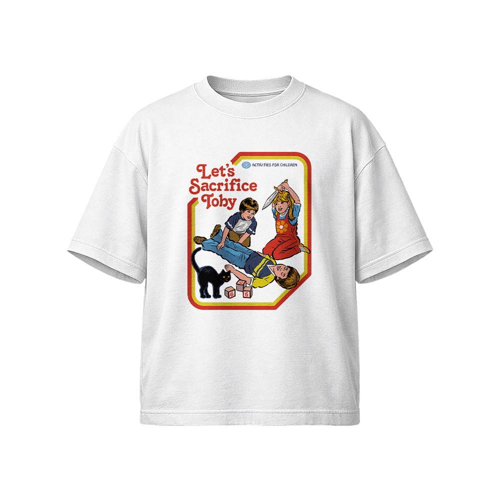 Steven Rhodes T-Shirt – Vintage Let's Sacrifice Toby Dark Humor Graphic Tee