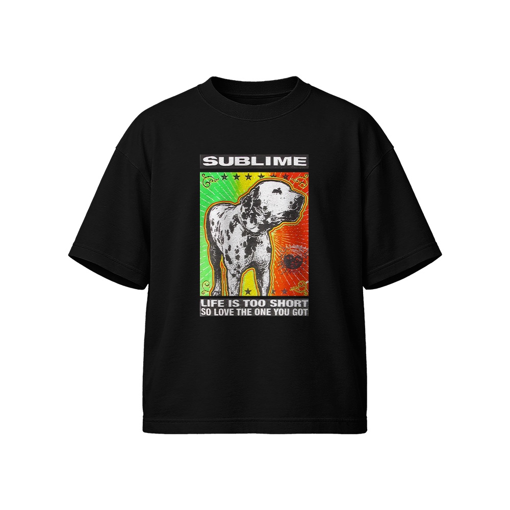 Sublime T-Shirt – Vintage Lou Dog Life Is Too Short Ska Punk Graphic Tee